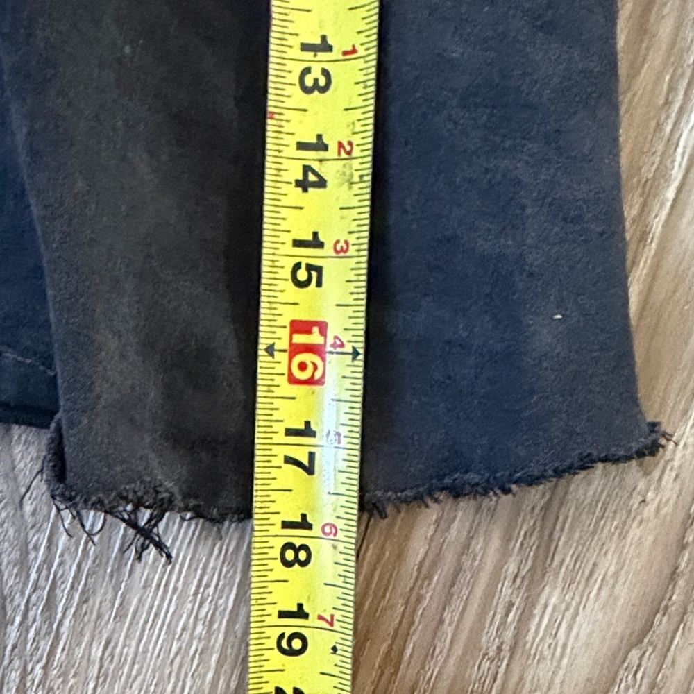We The Free Black Acid Wash Denim Mini Skirt Black Size: 12 - Picture 8 of 8